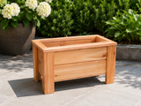 Classic Cedar Patio Planter — 24″ L × 14″ W × 22″ H, handcrafted in North Vancouver