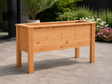 Elevated Cedar Garden Bed — 48″ L × 20″ W × 30″ H, waist-height raised bed, handcrafted in North Vancouver