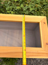 Close-up of Long Cedar Balcony Planter showing approximately 12-inch width